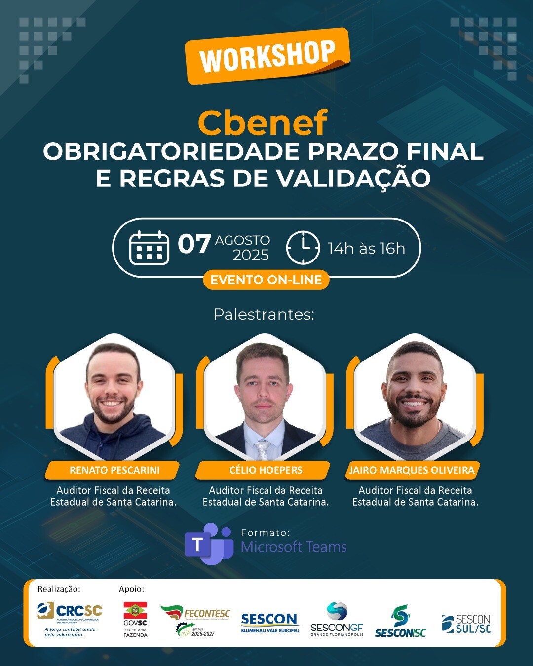 crcsc-promove-palestra-sobre-obrigatoriedade-prazos-e-regras-de-validacao-do-cbenef-com-especialistas-da-receita-estadual