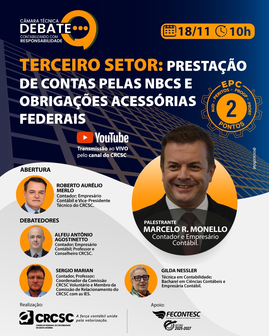 debate-do-crcsc-esclarece-aplicacao-das-nbcs-e-obrigacoes-acessorias-nas-entidades-do-terceiro-setor